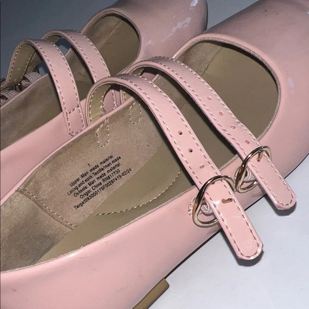 Cat & Jack Pink Double Strap Flats